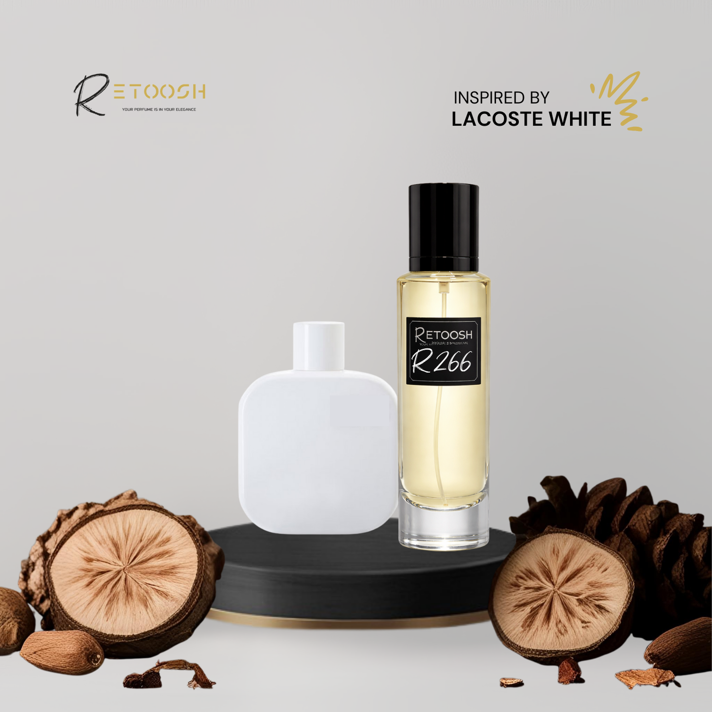 R266 | Woody Elegance Fragrance | Cardamom Leather Temptation for Men | 50mL - Retoosh Perfumes